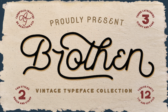Brothen Font Review: A Graceful Vintage Script Duo