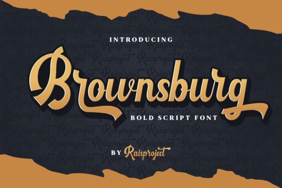 Brownsburg Font: Retro Script for Editorial Design