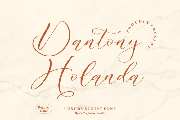 Dantony Holanda Script Font for Editorial Design