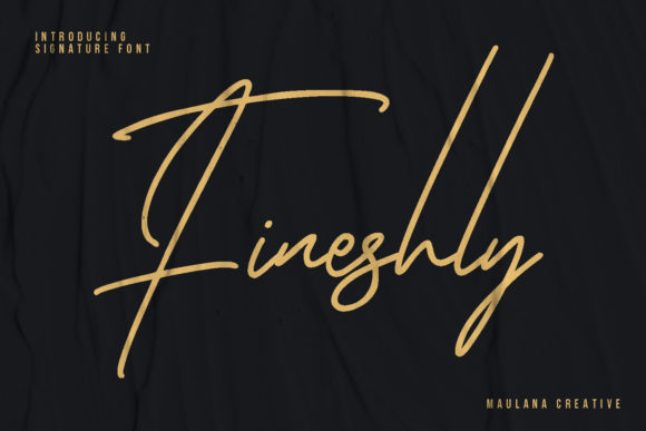 Fineshly Signature Typeface for Branding