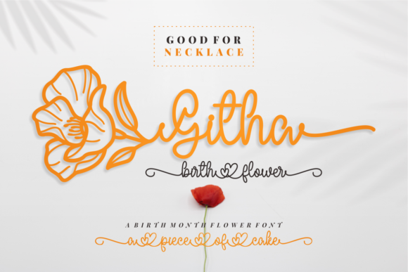 Githa Birth Flower: Elegant Script Font for Crafters