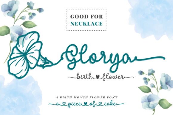 Glorya Birth Flower Font for Elegant Branding
