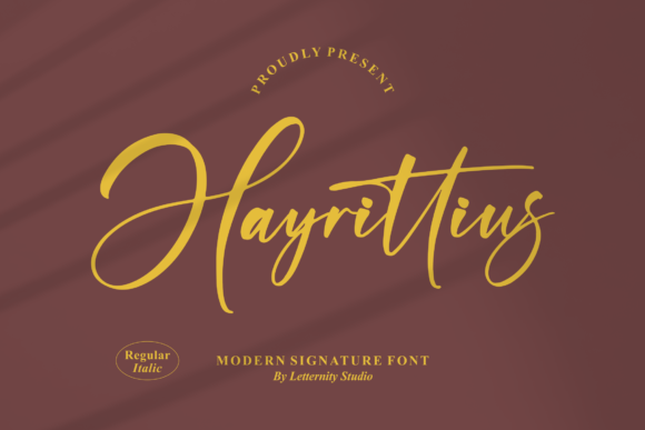 Hayrittius Script Font for Makers