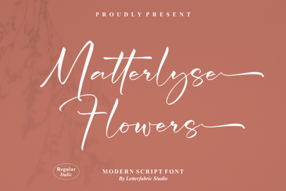 Matterlyse Flowers: A Delicate Script Font for Crafters