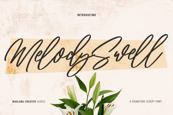Melody Swell: A Script Typeface for Editorial Joy