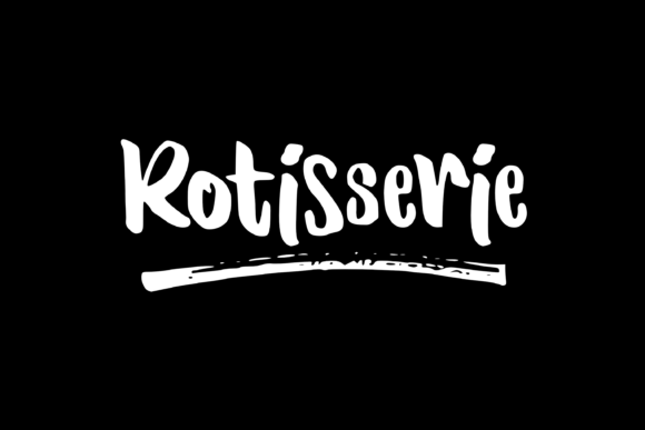 Rotisseria: A Natural Dry Brushed Script Font for Campaigns