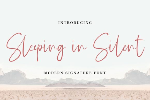 Sleeping in Silent Typeface for Editorial Design