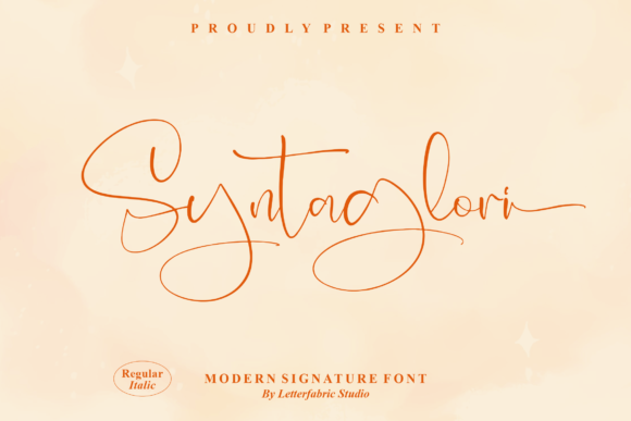 Syntaglori: A Slim Script Font for Polished Branding