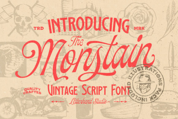The Monstain: A Vintage Script Typeface for Marketers