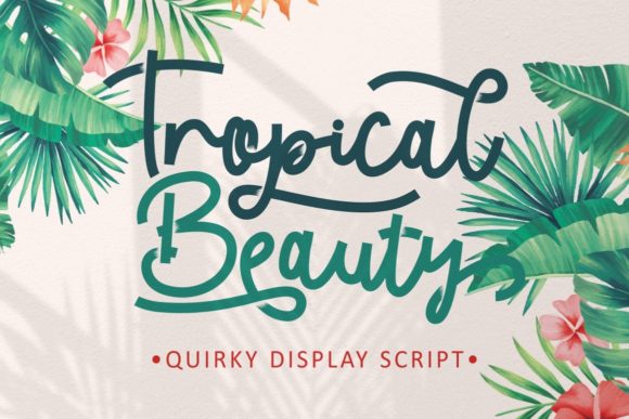 Tropical Beauty: A Whimsical Script Font for Makers